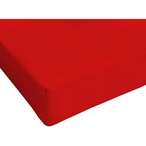 Max color Bedlaken 25cm Hoek, 100% Katoen, Rood, Kleine Dubbele