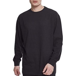 Urban Classics Boxy Heavy Longsleeve Herenshirt met lange mouwen, zwart (Black 00007), M