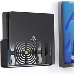 TotalMount 2517 wandhouder voor Sony PlayStation 4 Slim console met hittemanagement en veiligheidsclip zwart