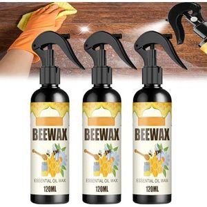 3PCS Natural Micro-Molecularized Beeswax Spray, Beeswax Spray, Wood Cleaner and Polish for Floor Table Chair Cabinet Home Furniture to Shine and Protect, Furniture Polish Beeswax Spray