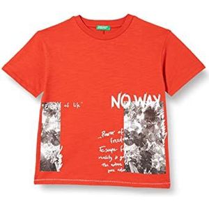United Colors of Benetton T-shirt voor kinderen en jongens., Rood 29L, 130 cm