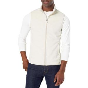 Amazon Essentials Polar fleece vest met volledige rits voor heren (verkrijgbaar in Big & Tall), havermout heather, M