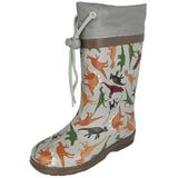 BECK - Dinoland - Regenlaarzen - Cognac - Grijs - Groen - Oranje