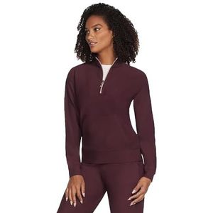 Skechers - GOLUXE RIB 1/4 ZIP - Coltrui - Fig