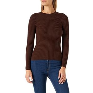 PIECES Pccrista Ls O-Neck Knit Noos Bc Pullover voor dames, Chicory Coffee, XS