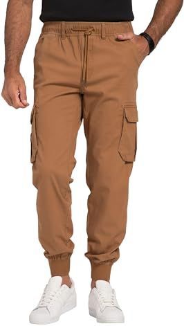 JP1880 - Cargobroek - Beige - Tapered - Lang/maxi