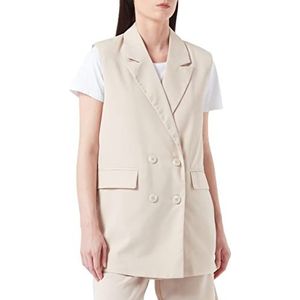 VILA Vimarisa S/L Lang Damesvest, Cement, 36