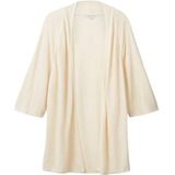 TOM TAILOR Basic gebreide jas voor dames met linnen, 31649 - Ivory ecru, XL