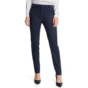 ESPRIT Collection Dames wortel broek in regular fit, blauw (Manhattan Blue 423), 32