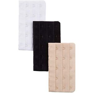 Ulla Popken, dames, grote maten, beha-verlenging, verpakking van 3 stuks, Meerkleurig, 50-56