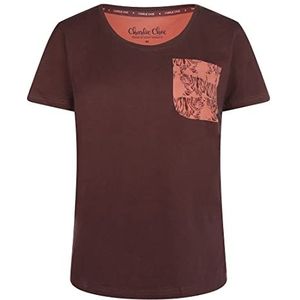 Charlie Choe Dames Dames T-shirt Brown, XS