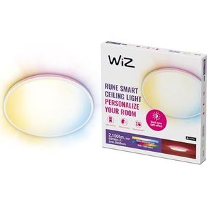 WiZ Aura Smart Plafondlamp - Dimbaar - Met Spraakbesturing - Wi-Fi en Bluetooth LED Lamp - Wit