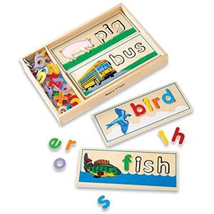 Melissa & Doug See & Spell , Spelling Game , Wooden Alphabet Letters and Words , Word Flash Cards , Learning Toy , Motor Skills , Problem Solving , Spelling for 4-6 year olds , Gift for Boy or Girl