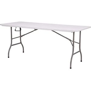 WELL HOME MOBILIARIO & DECORACIÓN Multifunctionele klaptafel, 180 x 75 x 74 cm, met metalen stangbevestiging, compact vouwsysteem en handgreep om te verplaatsen