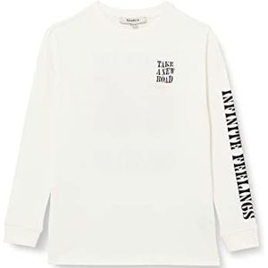 Garcia Kids T-shirt met lange mouwen voor meisjes, gebroken wit, 128/134