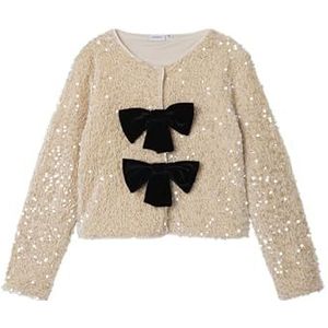 NAME IT Meisje gebreid vest pailletten, Jet Stream, 134-140