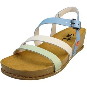 ART Sandaal  lichtblauw / pastelgroen / wit