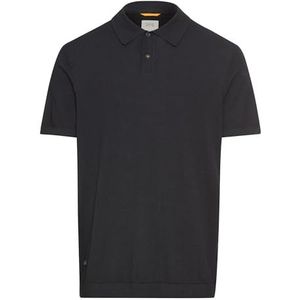 camel active - Lichtgewicht Gebreide Polo - Marineblauw - Katoen