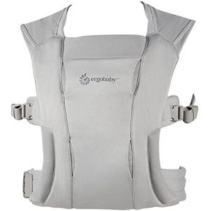 Ergobaby Embrace Soft Air Mesh Draagzak voor Pasgeborenen vanaf de geboorte, 2-Positie buikdrager Ergonomische Draagzak, Soft Grey