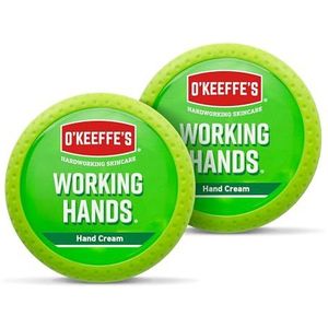 O'Keeffe's Werkende handen, pot van 96 g (2 stuks) - handcrème voor extreem droge, gebarsten handen | Verhoogt onmiddellijk het vochtgehalte, creëert een beschermende laag en voorkomt vochtverlies