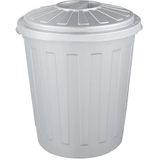 keeeper - Universele Afvalemmer - Zilverkleurig - 7 l - Robuuste Kunststof - Mat