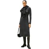 Tommy Hilfiger Dames Zachte Wol LS Mock-NK SWT Jurk WW0WW47303 Trui Jurk, Grijs, XXS, Grijs (Donker Grijs Hei), XXS