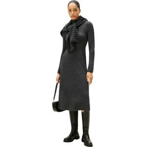 Tommy Hilfiger Dames Zachte Wol LS Mock-NK SWT Jurk WW0WW47303 Trui Jurk, Grijs, XXS, Grijs (Donker Grijs Hei), XXS