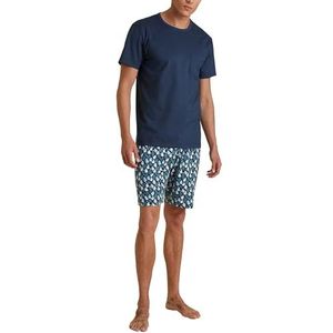 CALIDA Relax Imprint pyjama kort Insignia Blue, 1 stuk, maat 58-60, Insigniablauw, 58-60