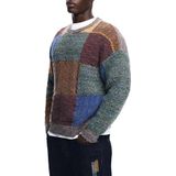 Gebreide Trui - Multicolor - Dikke Patchwork - Lange Mouwen