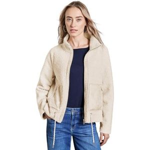 Street One - Teddyjas - Dames - Beige - Met Opstaande Kraag