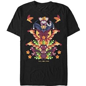 Disney The Lion King - ANIMAL TOWER Unisex Crew neck T-Shirt Black L