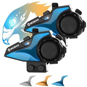 Moman H2E Eagle-Like - Motorfiets Intercom - Communicatie Systeem - 2Pack