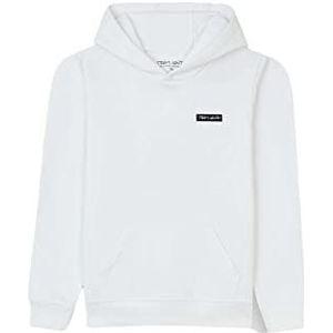 Teddy Smith Sweatshirt voor jongens - model S-Nark Hoody Jr - Uni - Amazon, Wit, 6 Jaren