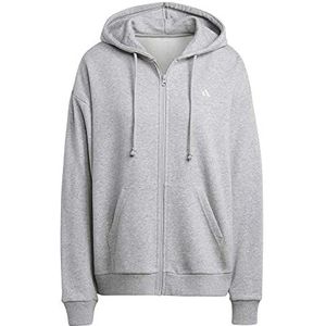 adidas Dames Hooded Track Top W All Szn Ft Fz, Medium Grey Heather, IC6480, XS
