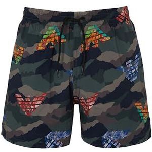 EMPORIO ARMANI Man Macro Eagle Mid Boxer Groen L, Camu Groen/Eagles, L