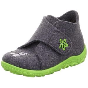 Superfit Happy OCTI Pantoffels, grijs/groen 2000, 23 EU breed, Grijs groen 2000, 23 EU Weit