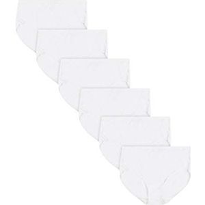 Just My Size Women's Plus Size Cool Comfort Cotton Brief 6-Pack, White, 12