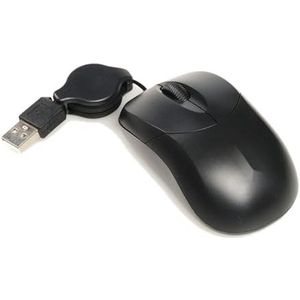 Intrekbare muis, 800 dpi, zwart, compact ontwerp, ideaal voor dagelijks gebruik en laptop, werk en plezier.