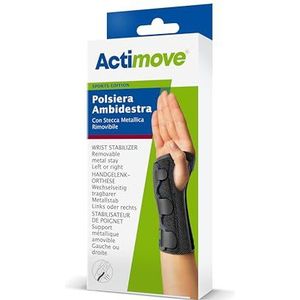 Actimove Sports Edition Polsstabilisator met afneembare metalen rail, bij pijn, verrekkingen, peesontstekingen, links/rechts, zwart, S