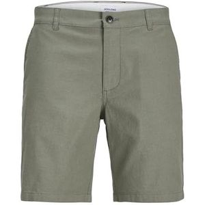 JPSTDAVE JJLINEN Blend Shorts, diep lichen green, S
