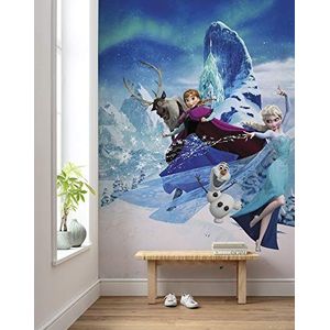 Komar Disney vliesbehang Frozen Elsas Magic | Maat: 200 x 280 cm (breedte x hoogte), baanbreedte 50 cm | behang, muurfoto, decoratie, wandbedekking kinderkamer, slaapkamer | DX4-014, blauw