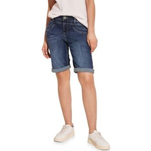 STREET ONE Jeans bermuda, Blauw gewassen zacht, 29W