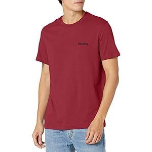 Nautica Men's Short Sleeve Solid Crew Neck T-Shirt, Barolo, X-Large