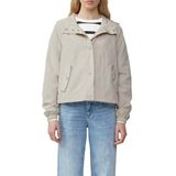 QS Nylon jas met capuchon en verstelbare zoom, ecru, S