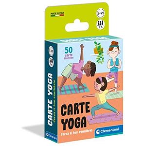 Clementoni Yoga deck, kinderkaarten, tafel, gezelschapsspel voor het hele gezin, 1-6 spelers, 5 jaar, Made in Italy, meerkleurig, 16300