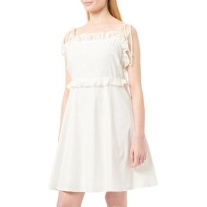 blonda Mini-jurk voor dames met spaghettibandjes, wit, M