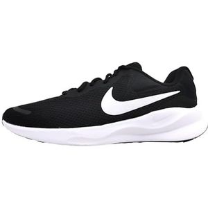 Nike Revolutin 7 Sneakers voor heren, zwart/wit, 44,5 EU, Zwart Wit, 44.5 EU