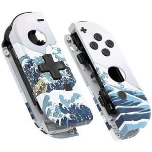 eXtremeRate Soft Touch De Grote Golf Joycon Handheld Controller-Behuizing (D-Pad-Versie) met Volledige set Knoppen, Doe Het Zelf Vervangende Hoes voor Switch & Switch OLED Joy-Con - Console Shell NIET Inbegrepen