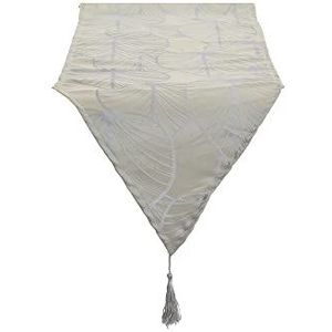 DKD tafelloper Home Decor beige grijs polyester (35 x 135 x 0,5 cm)