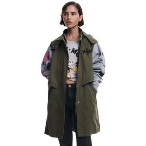 Desigual - Tussenparka - Lichtgrijs - Kaki - Gemengde Kleuren